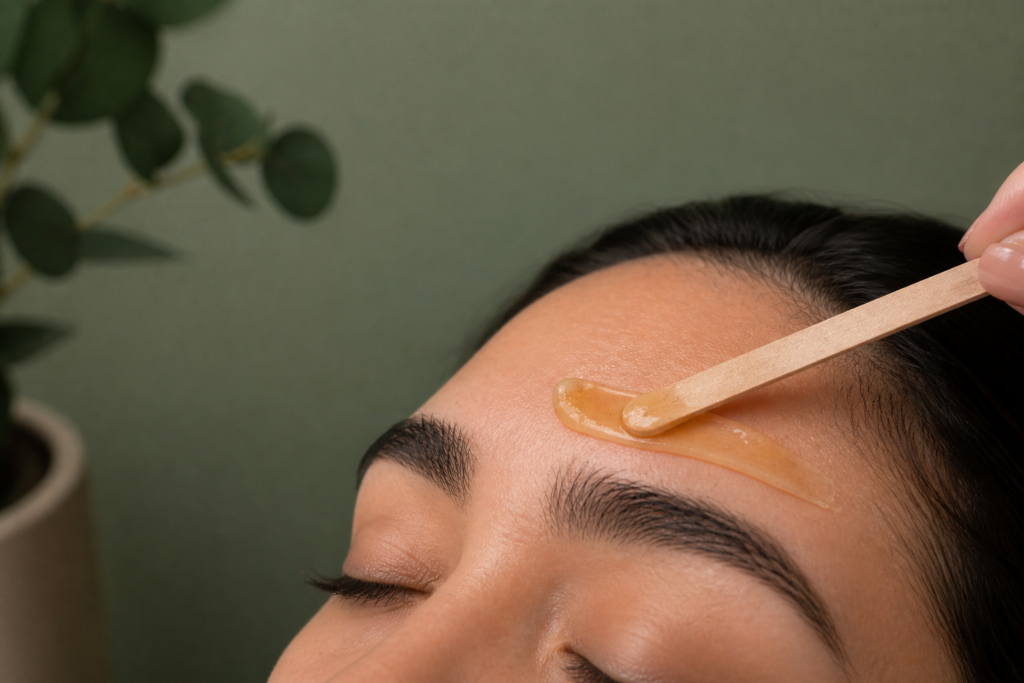 Professional eyebrow waxing for precisely shaped brows at Li's Spa Redmond WA