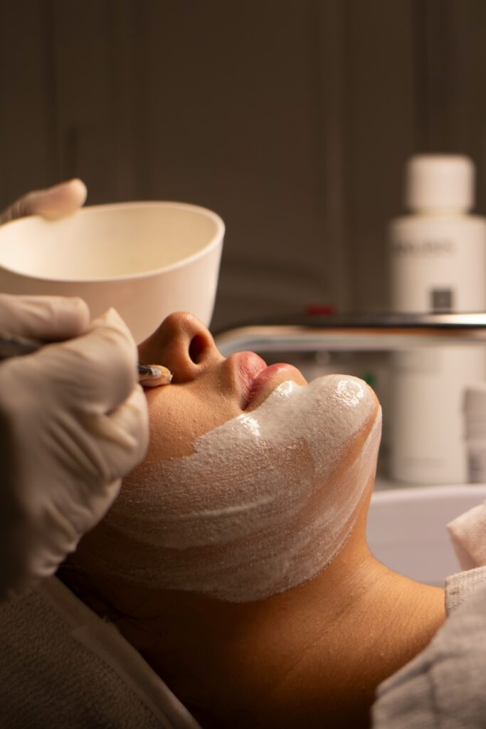 Hydrating facial mask treatment for nourished, glowing skin at Li's Spa Redmond WA