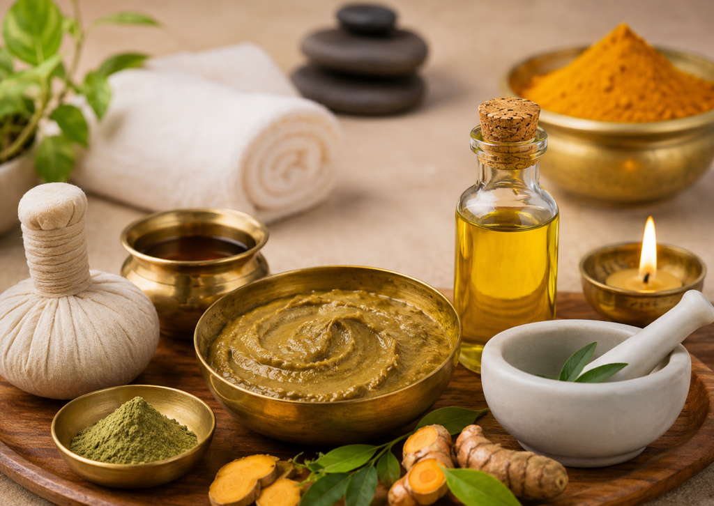 Ayurvedic Glow Facial using traditional herbs and oils at Li's Spa in Redmond, WA