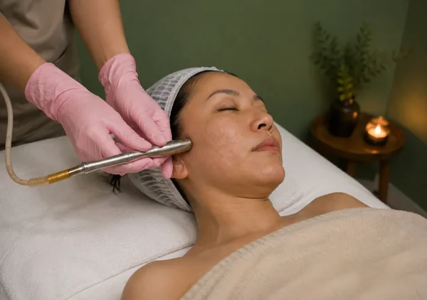 Microdermabrasion facial skin resurfacing treatment at Li's Spa in Redmond, WA