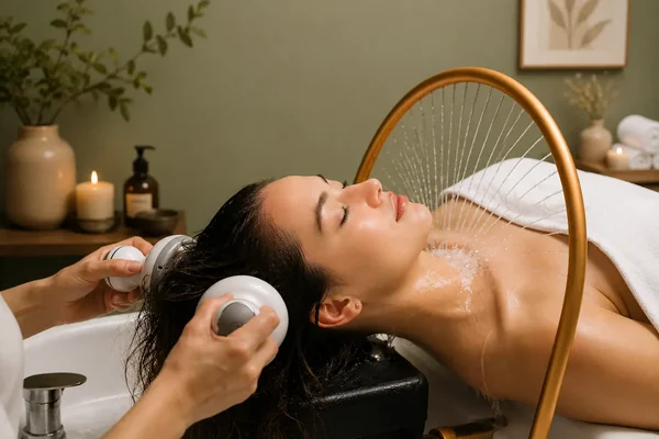 Hydro shower scalp treatment at Li's Spa Redmond